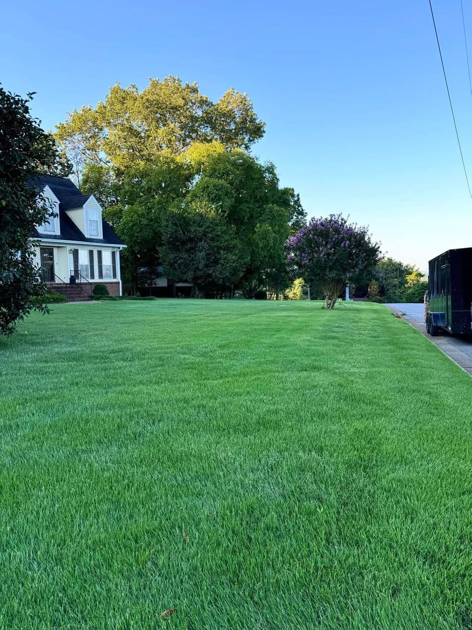 Maintained garden beds with fresh mulch and clean seasonal detail